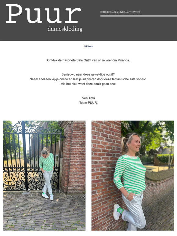Ontdek de Favoriete Sale Outfits