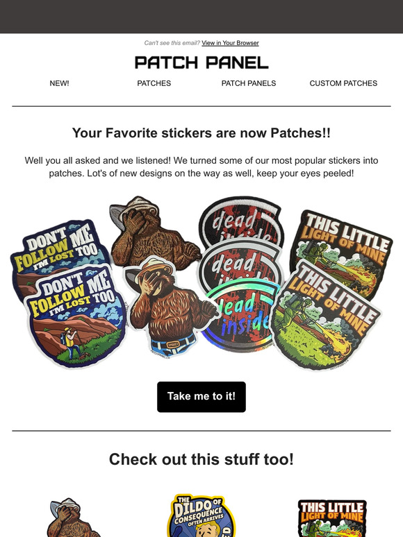 From stickers to Patches!