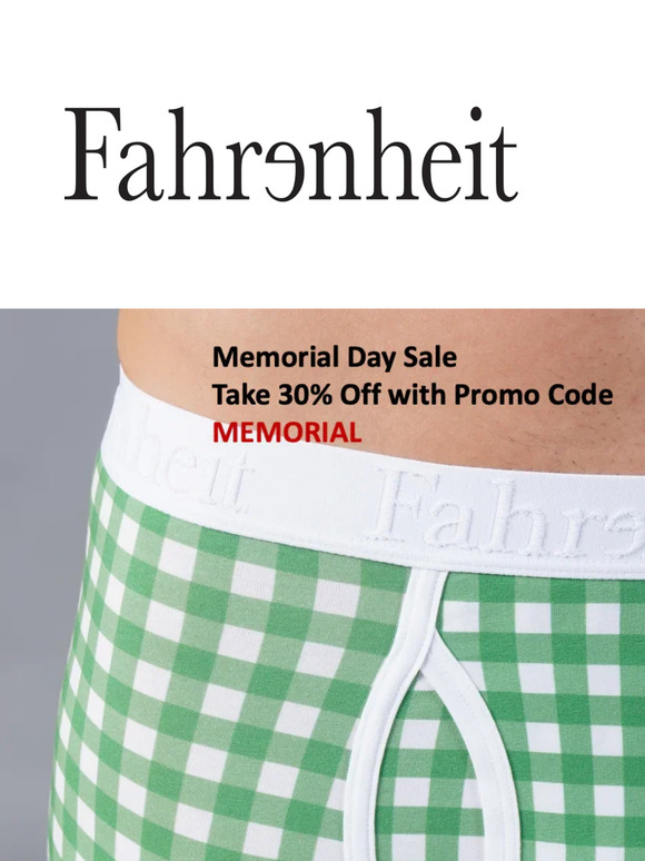 Memorial Weekend Sale Starts Now -30% Off
