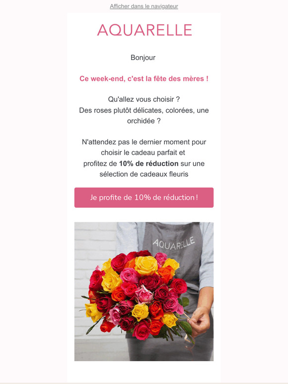10% de réduction : roses à partir de 24.5€ !