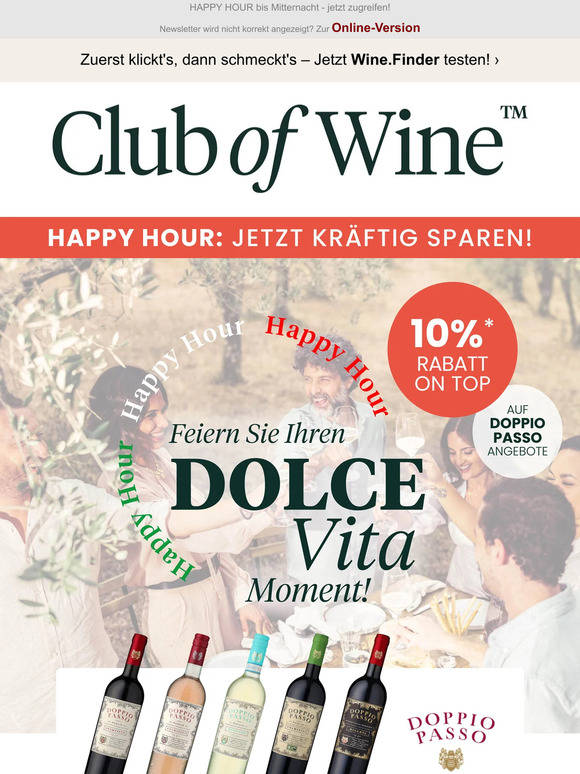 clubofwine.de Online Shop für Weine Auf geht’s! 10 ON TOP auf Doppio Passo Lieblinge
