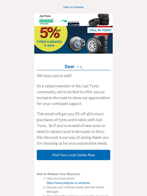 Unlock 5% Savings on Tyres & Brakes! 🚗💨