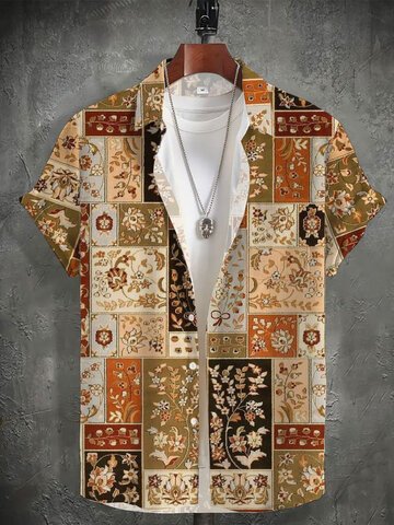 Vintage Floral Print Shirts