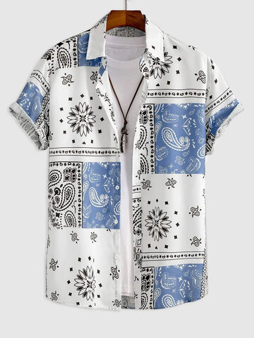 Ethnic Paisley Floral Print Shirts
