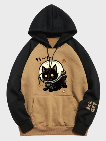 Japanese Cat Patchwork Hoodies