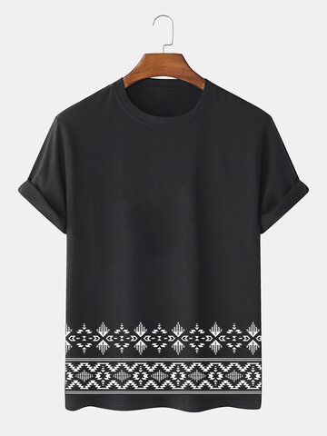 Monochrome Ethnic Geo T-Shirts