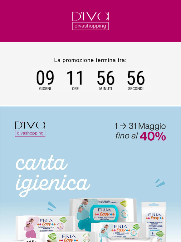 😮 Mai senza... carta igienica umidificata (ora al -40%)!