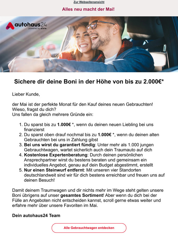 Alles neu macht der Mai: Hol dir deinen neuen Gebrauchten!