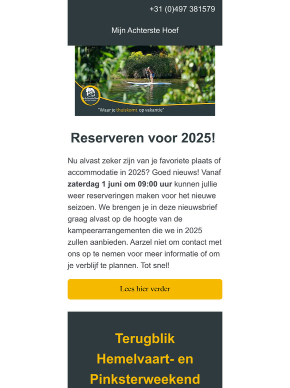 Reserveren voor 2025! 🥳