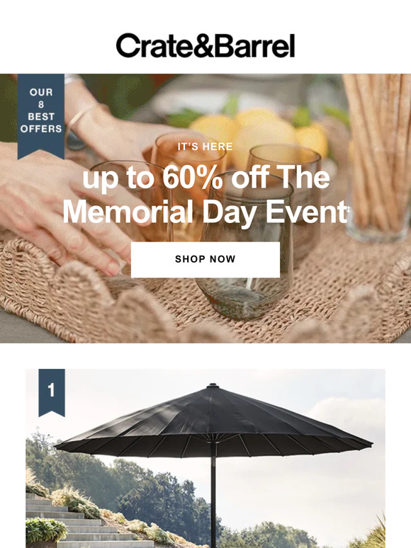 Crate and Barrel Email Newsletters Shop Sales, Discounts, and Coupon Codes