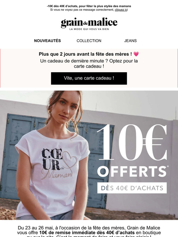 Votre bon d’achat à l'occasion de la fête des mères !