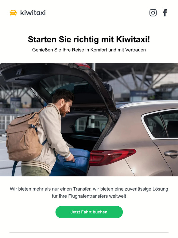 Starten Sie richtig mit Kiwitaxi! 🛫