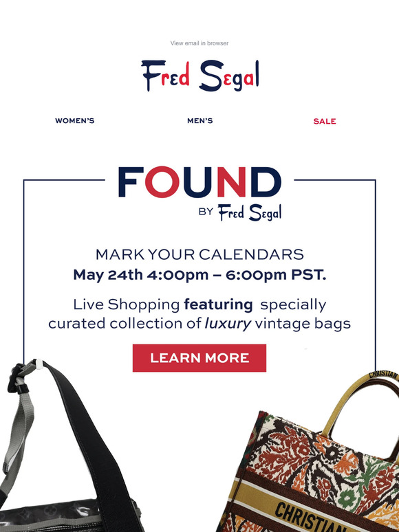Tomorrow! Exclusive Designer Vintage Bag Event!