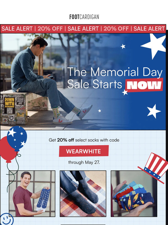 SALE ALERT: 20% Off 🧦
