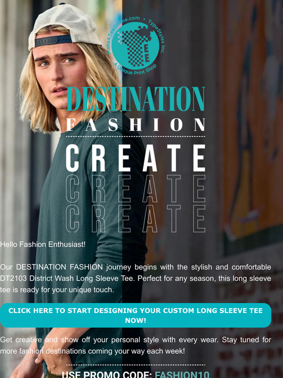DESTINATION FASHION WEEK 1: Customize Your Long Sleeve Tee Resort Wear!