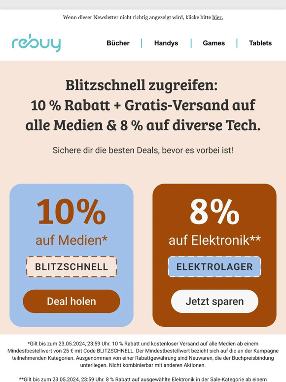 Nur heute: Unser Blitzangebot! ⚡