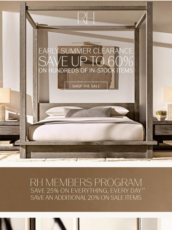 Restoration Hardware Email Newsletters Shop Sales, Discounts, and