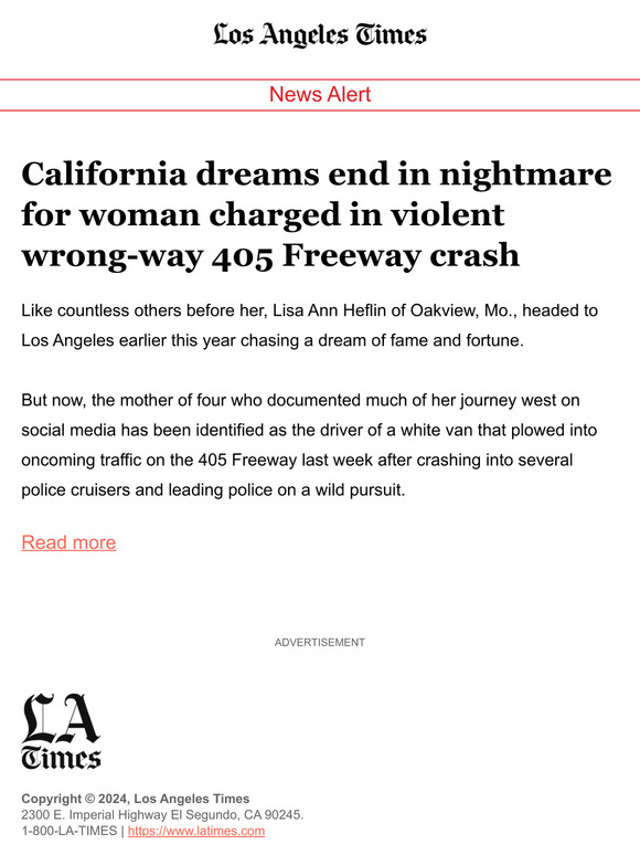 Los Angeles Times California dreams end in nightmare for woman charged