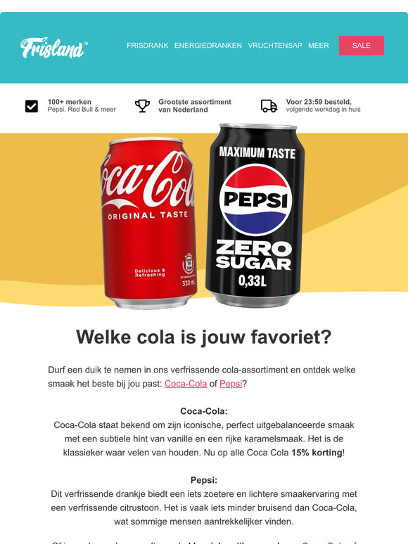 Ontdek jouw favoriete Cola smaak 🔥