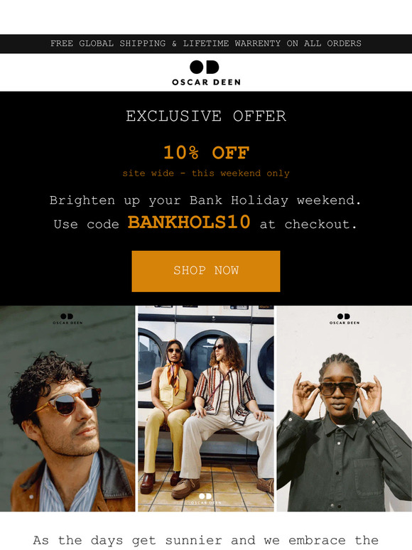 Bank Holiday Treat 🕶️