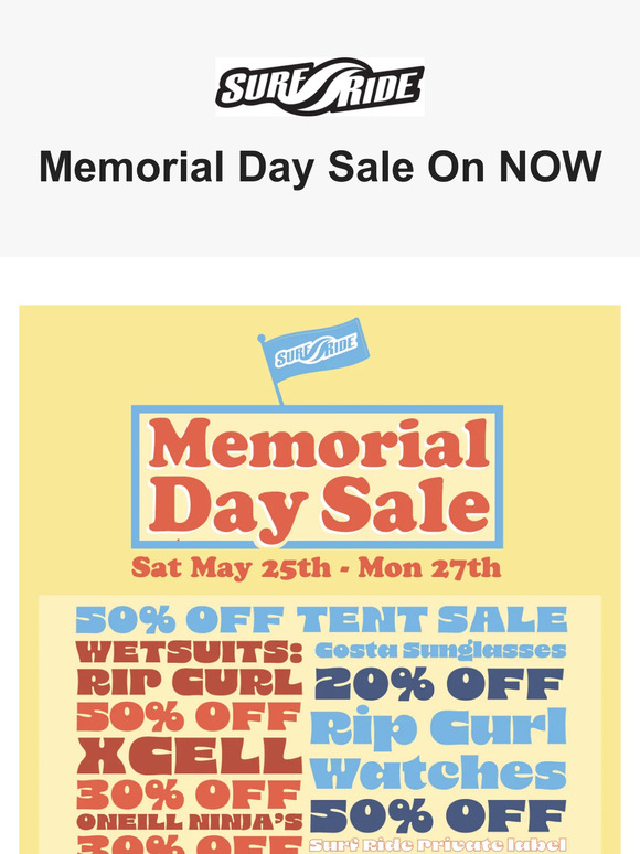 It's Here: Memorial Day Sale Begins NOW! 🎉