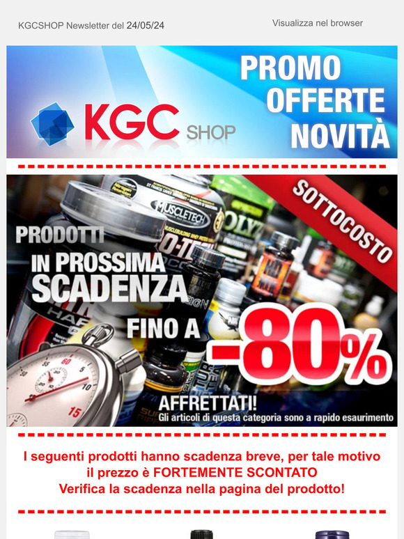 ★ PROMO OUTLET: prodotti in scadenza sottocosto ★