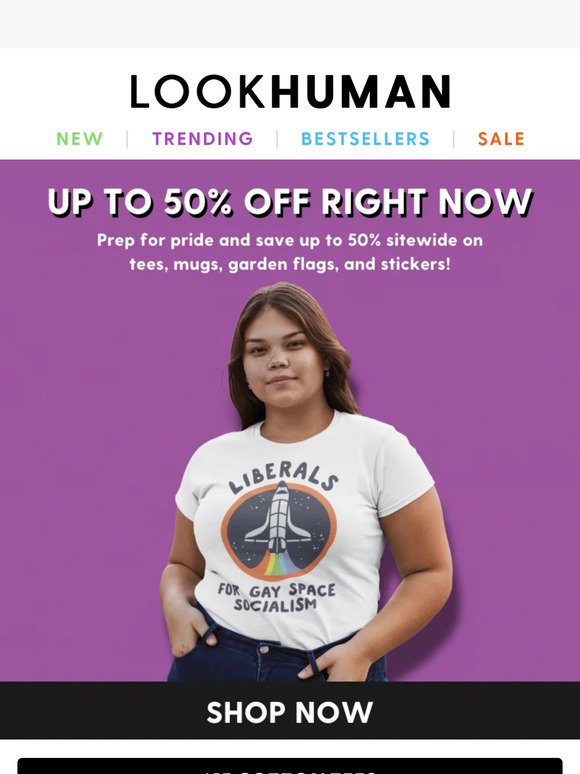 🌈 Up to 50% off for Pride