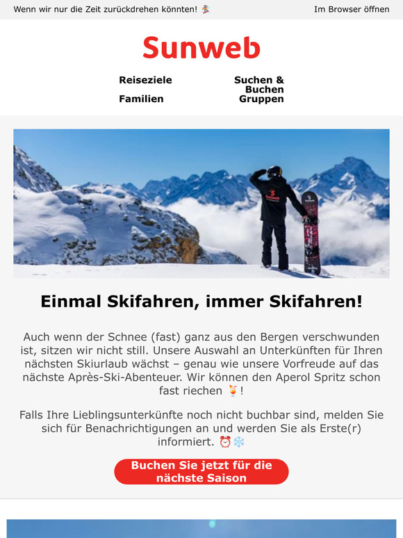 Wenn wir nur die Zeit zurückdrehen könnten! 🏂