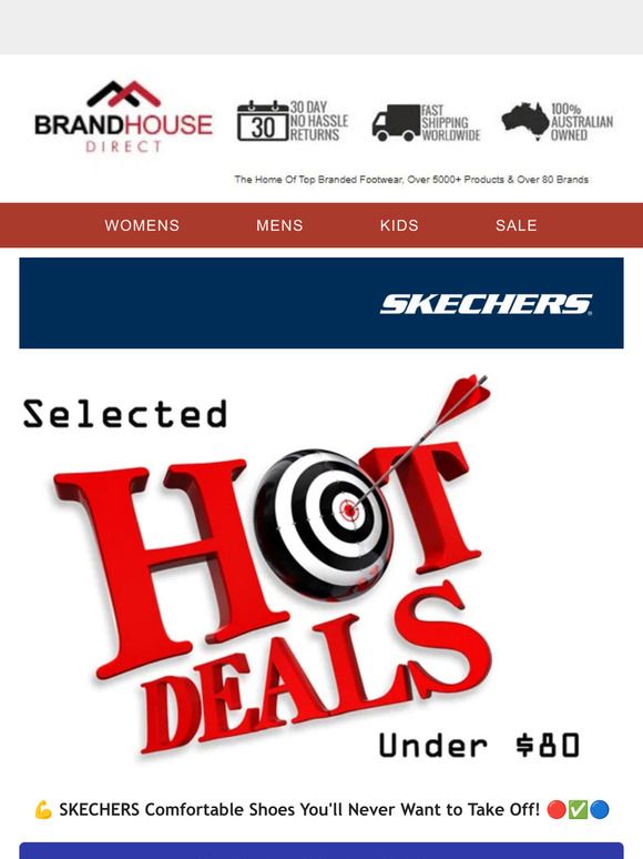 Brand House Direct Skechers Selected Styles Under 80 Step Up Your Comfort with SKECHERS 🏆 Milled