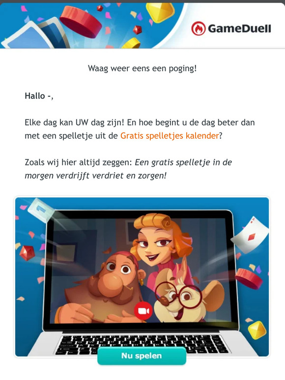 Meteen spannende duellen spelen 🎮 GameDuell mist u!