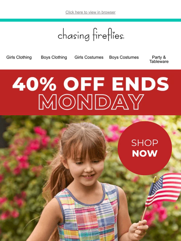 40% Off Everything Ends This Monday! 😱