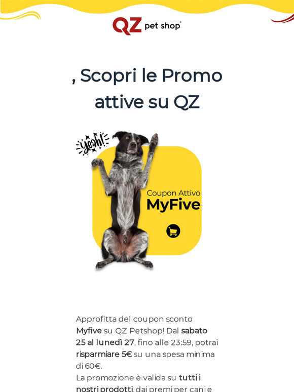 Coupon MyFive disponibile su QZ