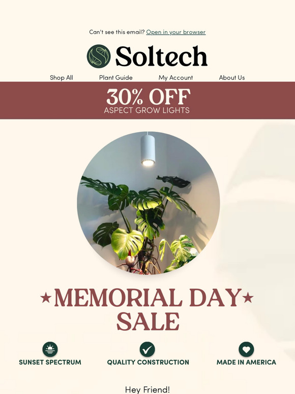 30% OFF Aspects - Memorial Day Weekend Sale! 🌱🇺🇸