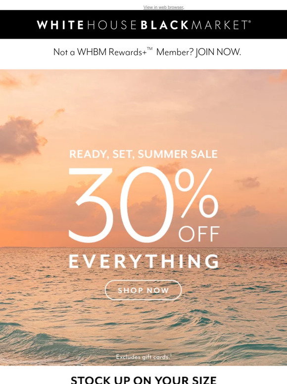 White House Black Market Email Newsletters: Shop Sales, Discounts, and ...