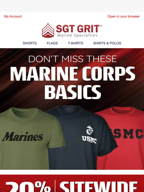 Sgt. Grit Marine Specialties Marine Corps Basics in New Colors Milled
