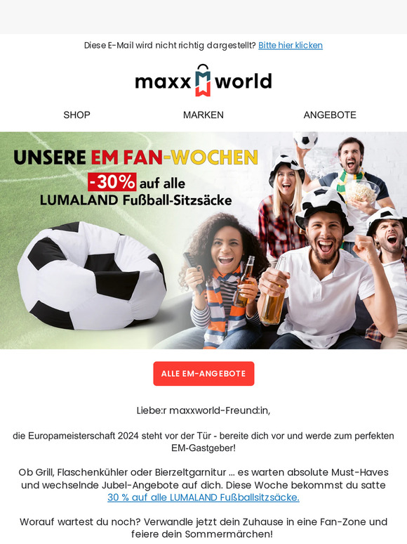 ⚽ Anpfiff: EM-Fan Wochen bei maxxworld ⚽