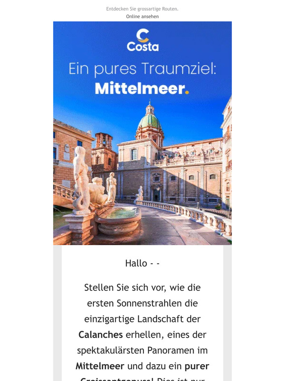 Das bezaubernde Mittelmeer wartet auf Sie!