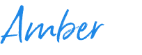 The name Amber in a handwritten font