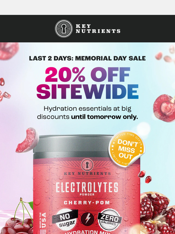 20% off EVERYTHING for Memorial Day!