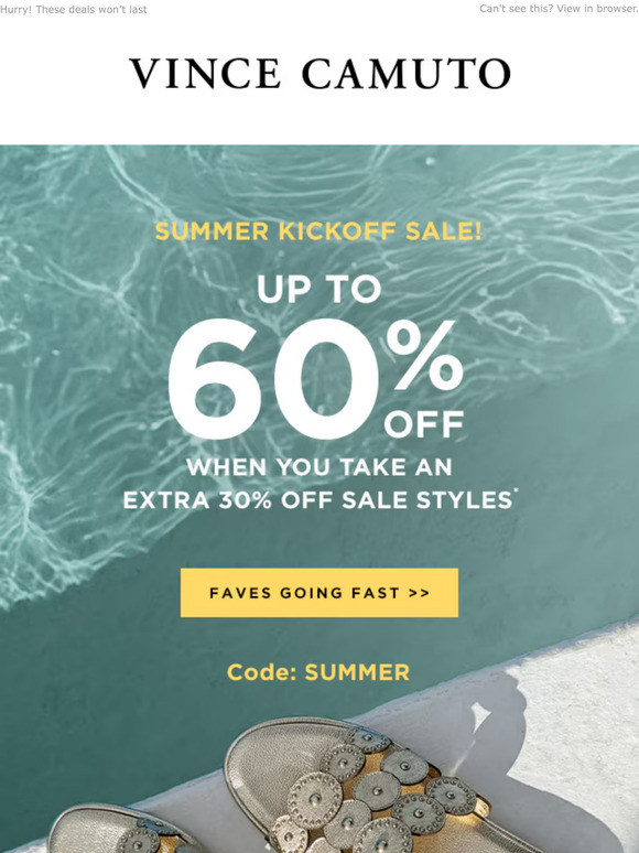 Summer Kickoff: Savings Up to 60%