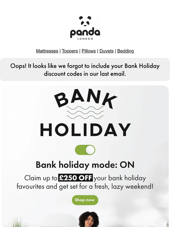 Bank Holiday Special | UP TO £250 OFF 🐼