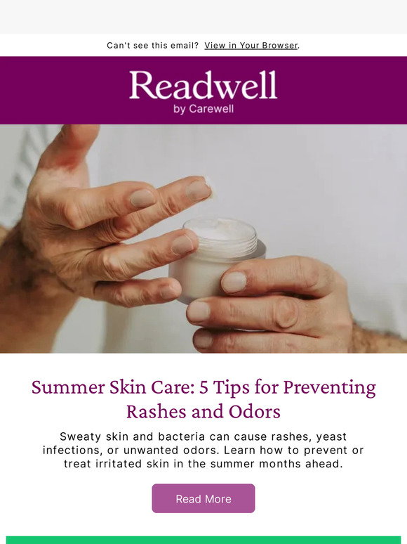 Carewell: Did you know summer can make skin rashes worse? | Milled