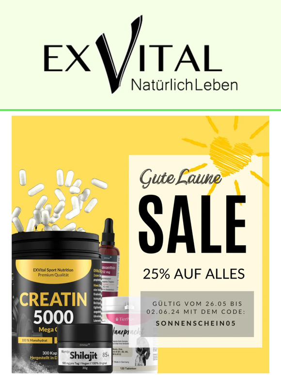 🌞 ☀️ 25% Rabatt beim gute Laune Sale