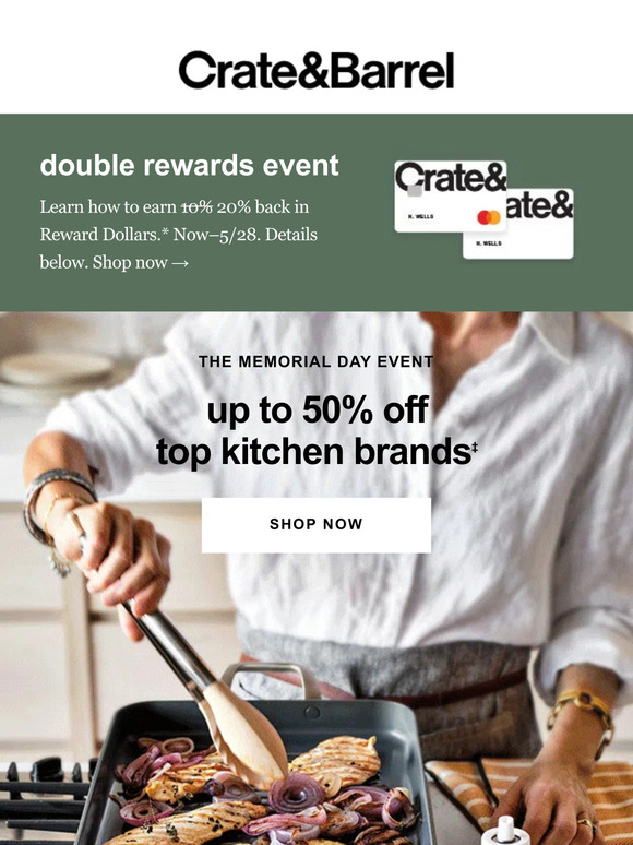 Crate and Barrel Email Newsletters Shop Sales, Discounts, and Coupon Codes