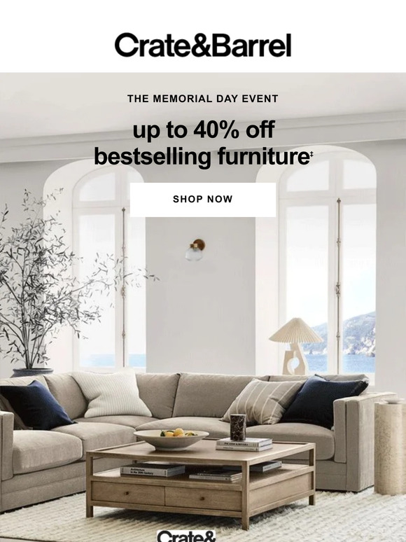 Crate and Barrel Email Newsletters Shop Sales, Discounts, and Coupon Codes