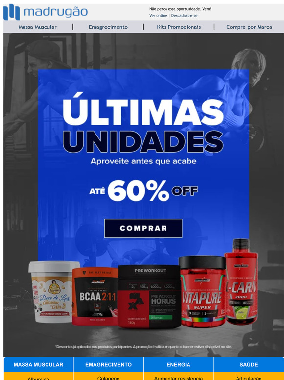 Super Outlet com até 60% de desconto! Os maiores descontos do site estão aqui, confira!😉😉