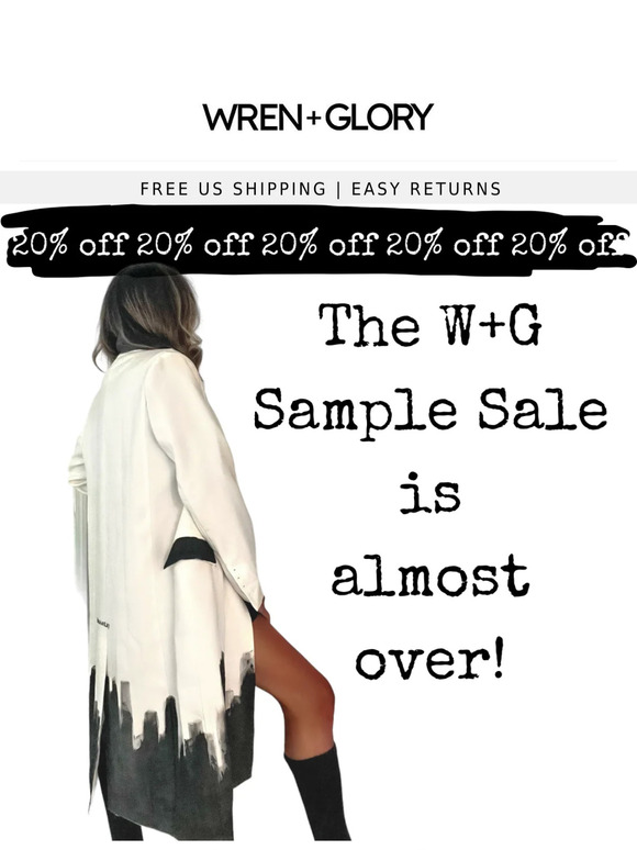 Last hours for the Sample Sale....