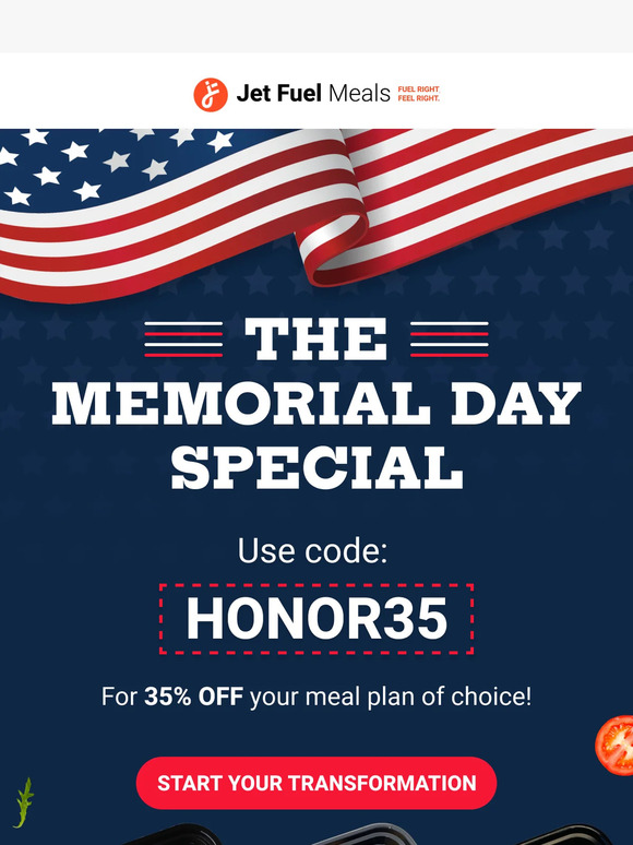 Exclusive 35% off for Memorial Day