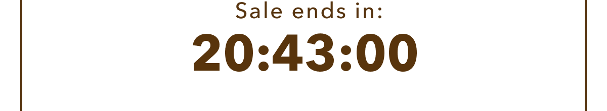 Sale ends in: