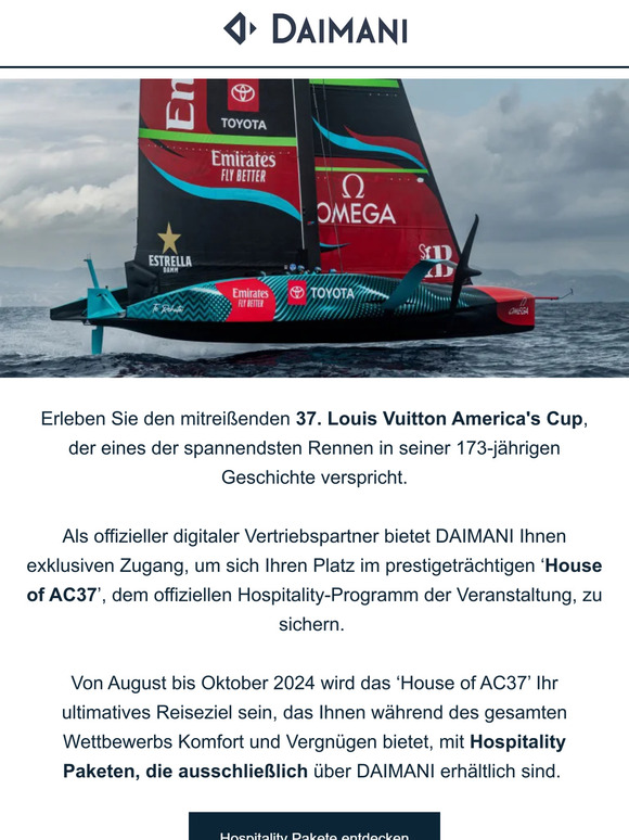 Exklusiver Zugang: Louis Vuitton 37. America's Cup Barcelona bei DAIMANI